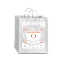 Photographer T  Shirt Photographer Fueled By Coffee Camera Photography Debie Paper Bag - 10 X 5 X 13 | Artistshot