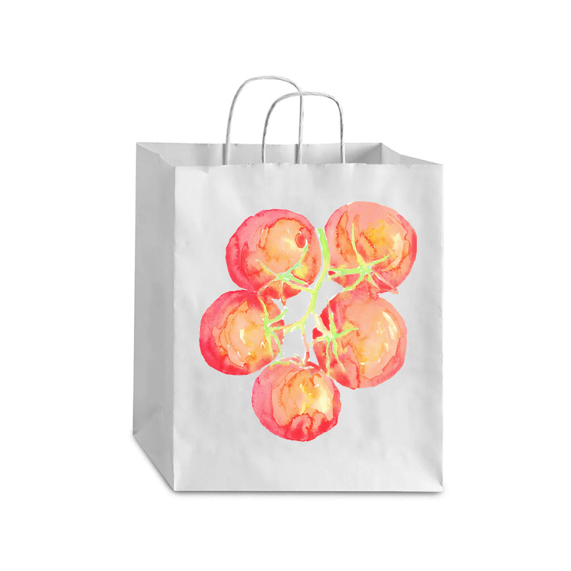 Tomato Wall Watercolor Debie Paper Bag - 10 X 5 X 13 | Artistshot