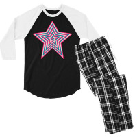 Pop Art T  Shirt Retro Star Men's 3/4 Sleeve Pajama Set | Artistshot