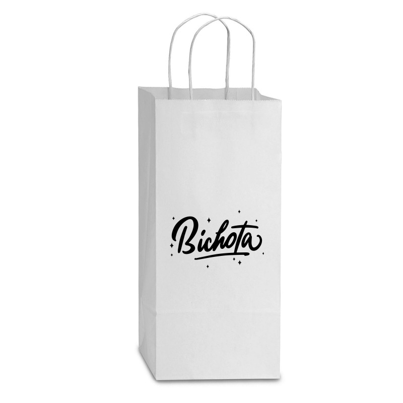 Bichota With Stars Double Wine Paper Bag - 6 1/2 X 3 1/2 X 12 3/8 | Artistshot