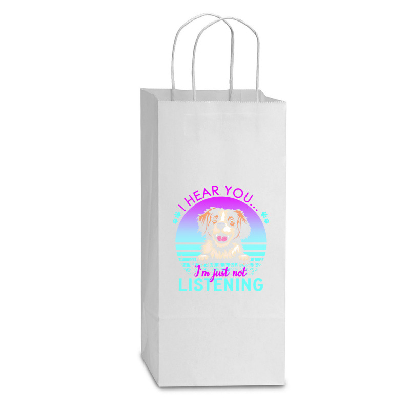 Brittany T  Shirt I Hear You I'm Just Not Listening Brittany Lover T Double Wine Paper Bag - 6 1/2 X 3 1/2 X 12 3/8 | Artistshot