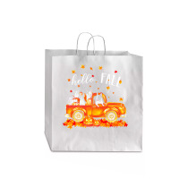 Hello Fall Frenchie In Car Autunm T  Shirt Frenchie Hello Fall   Frenc Jumbo Paper Bag - 18 X 7 X 18 3/4 | Artistshot