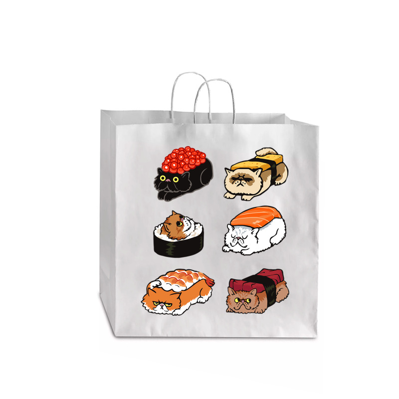 Sushi Persian Cat Jumbo Paper Bag - 18 X 7 X 18 3/4 | Artistshot