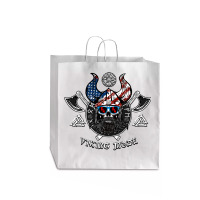 American Viking With Skull Helmet And Runes Jumbo Paper Bag - 18 X 7 X 18 3/4 | Artistshot