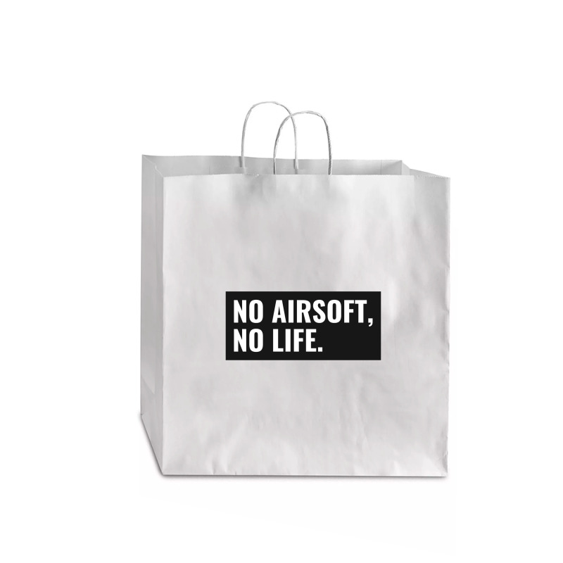 No Airsoft No Life Jumbo Paper Bag - 18 X 7 X 18 3/4 | Artistshot