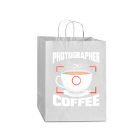 Photographer T  Shirt Photographer Fueled By Coffee Camera Photography Mart Paper Bag -13 X 7 X 17 | Artistshot