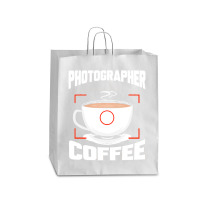 Photographer T  Shirt Photographer Fueled By Coffee Camera Photography Queen Paper Bag - 16 X 6 X 19 1/4 | Artistshot