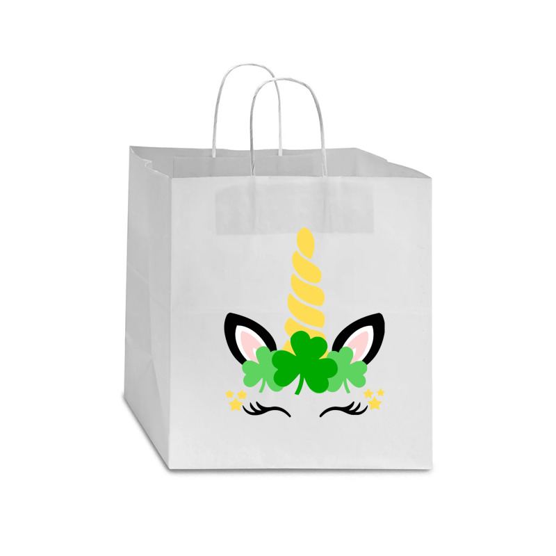 St Patricks Day Unicorn Star Paper Bag - 13 X 7 X 13 | Artistshot