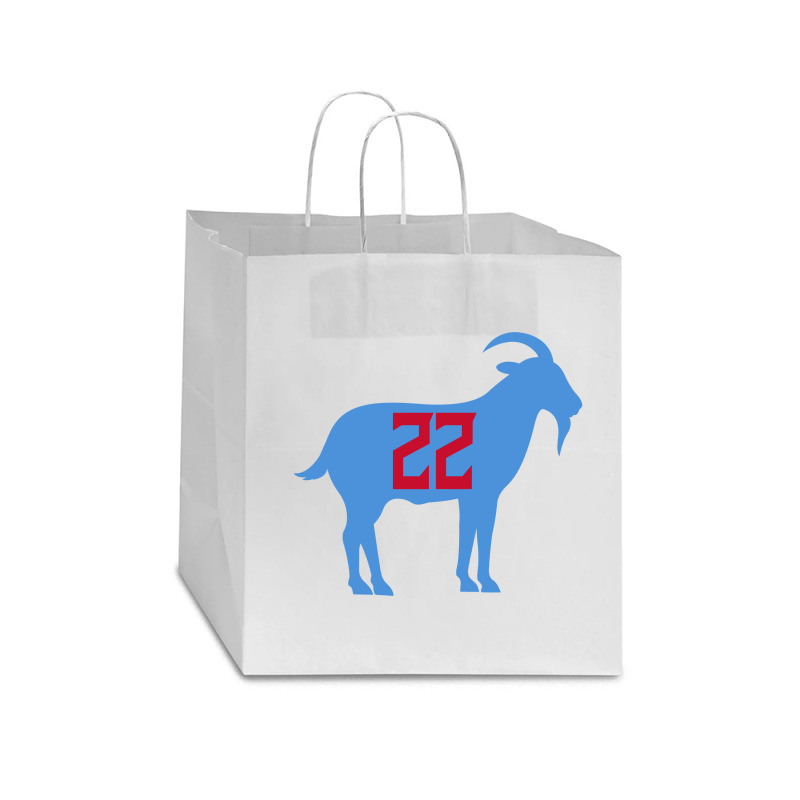 Tennesse  Titans Derrick Henry Goat 22 Star Paper Bag - 13 X 7 X 13 | Artistshot