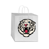 White Tiger Roar   White Tiger Star Paper Bag - 13 X 7 X 13 | Artistshot