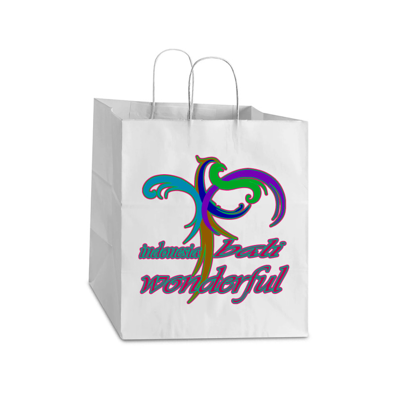 Indonesia Bali Wonderful Take Out Paper Bag - 14 X 10 X 15 1/2 | Artistshot