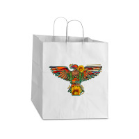 Thunderbird  Wild Soul With Sunflower Serape Aztec Take Out Paper Bag - 14 X 10 X 15 1/2 | Artistshot