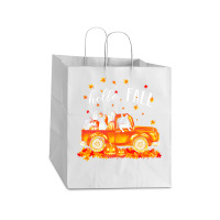 Hello Fall Frenchie In Car Autunm T  Shirt Frenchie Hello Fall   Frenc Take Out Paper Bag - 14 X 10 X 15 1/2 | Artistshot