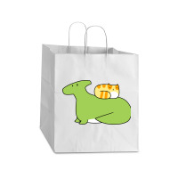 Hadrosaurid And Orange Tabby Cat Take Out Paper Bag - 14 X 10 X 15 1/2 | Artistshot