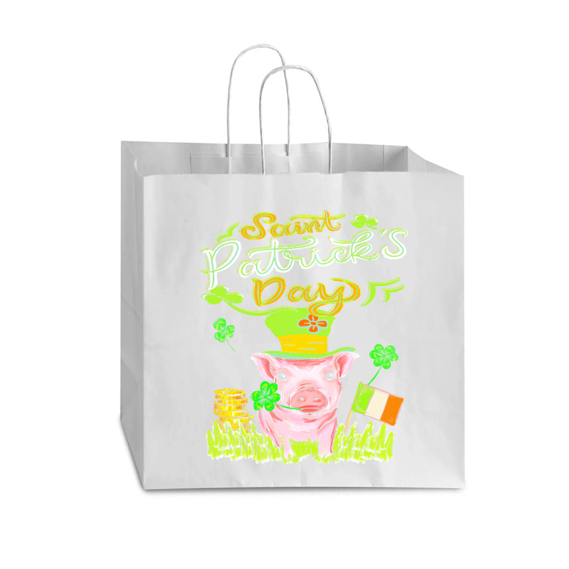 St Patrick T  Shirt P I G S T. P A T R I C K S D A Y T  Shirt Vogue Paper Bag - 16 X 6 X 12 | Artistshot