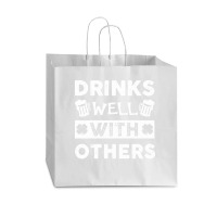 St Patricks Day Drinks Well With Others T  Shirt St Patricks Day Drink Vogue Paper Bag - 16 X 6 X 12 | Artistshot