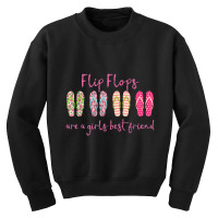 Beach Flip Flops Are A  Best Friend Shoe Youth Sweatshirt | Artistshot