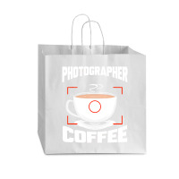 Photographer T  Shirt Photographer Fueled By Coffee Camera Photography Vogue Paper Bag - 16 X 6 X 12 | Artistshot