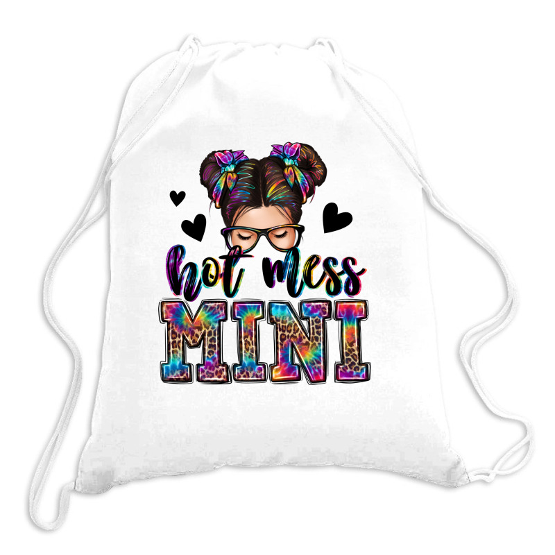 Mess Mini Messy Bun Drawstring Bags | Artistshot