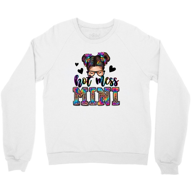 Mess Mini Messy Bun Crewneck Sweatshirt | Artistshot