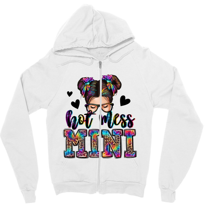 Mess Mini Messy Bun Zipper Hoodie | Artistshot