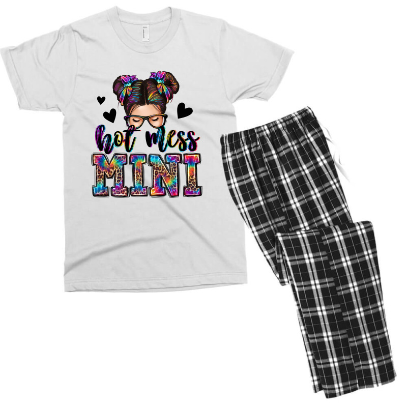 Mess Mini Messy Bun Men's T-shirt Pajama Set | Artistshot