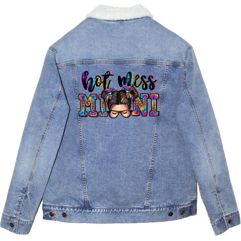 Mess Mini Messy Bun Unisex Sherpa-lined Denim Jacket | Artistshot