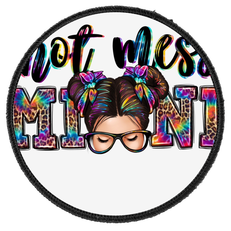 Mess Mini Messy Bun Round Patch | Artistshot