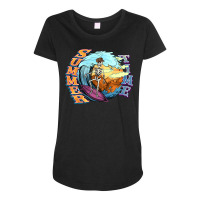 Summer Time Skeleton Surfing Maternity Scoop Neck T-shirt | Artistshot