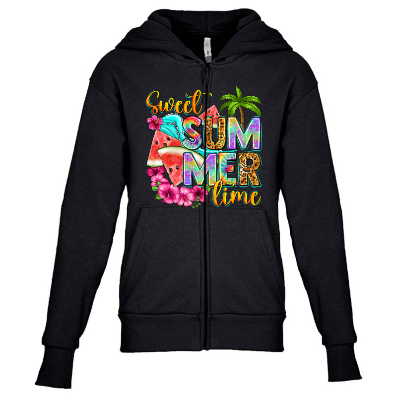 Sweet Summer Time Youth Zipper Hoodie by NancyCooperArtShop | Artistshot