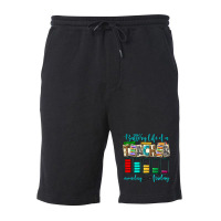 Battery Life Of A Teacher Monday Friday Fleece Short | Artistshot