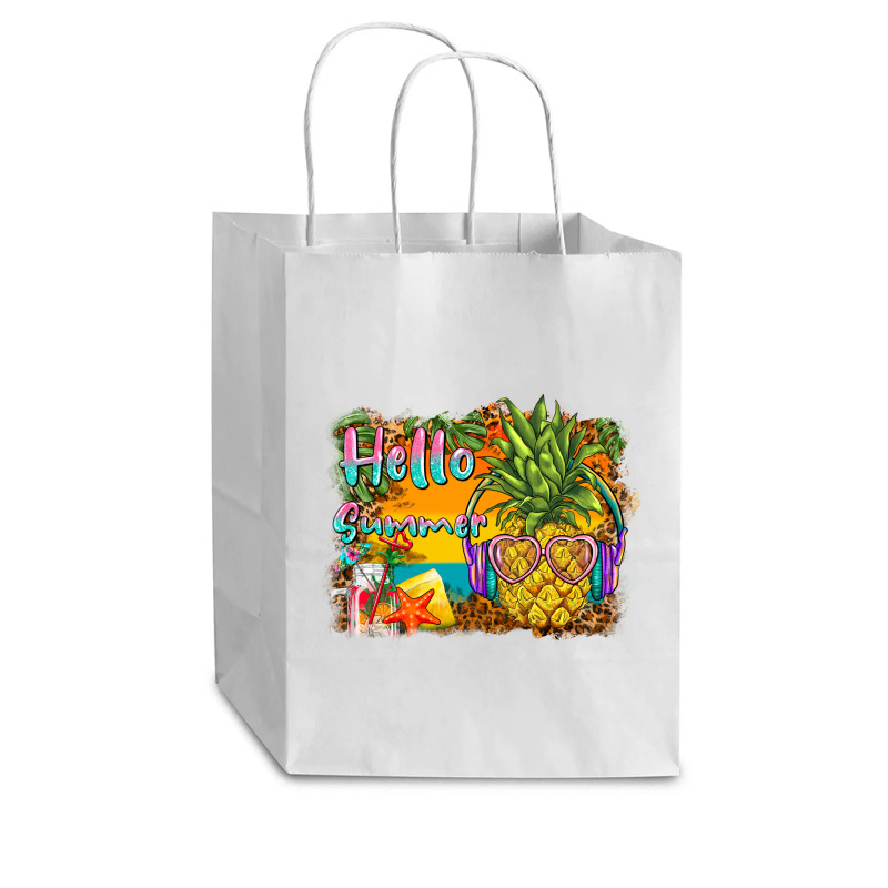 Hello Summer Pineapple Cub Paper Bag - 8 X 4 1/2 X 10 1/4 | Artistshot