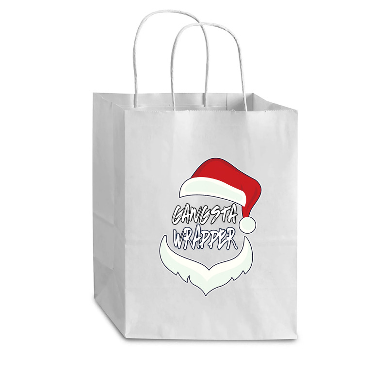 Christmas Gangsta Wrapper Santa Clause Cub Paper Bag - 8 X 4 1/2 X 10 1/4 | Artistshot