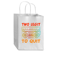 Two Legit To Quit Funny Hip Hop Theme 2nd Birthday Costume Cub Paper Bag - 8 X 4 1/2 X 10 1/4 | Artistshot