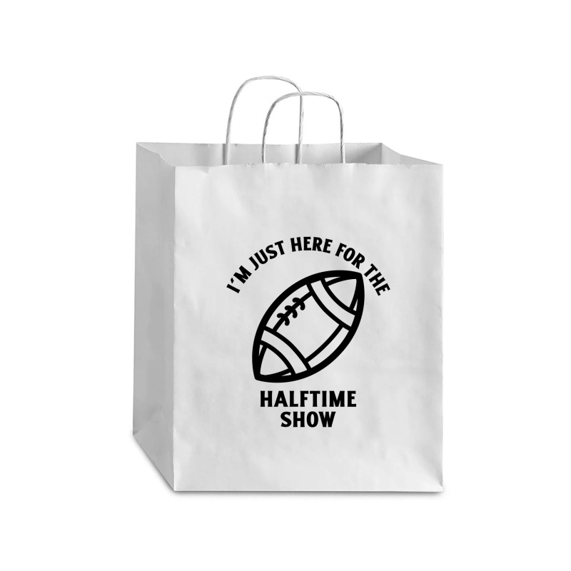 Im Just Here For The Halftime Show Debie Paper Bag - 10 X 5 X 13 | Artistshot