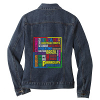 All Latin American Latino Hispanic Heritage Month Ladies Denim Jacket | Artistshot