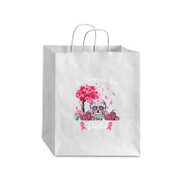 In October We Wear Pink Sugar Skull Moon Breast Cancer Debie Paper Bag - 10 X 5 X 13 | Artistshot