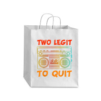 Two Legit To Quit Funny Hip Hop Theme 2nd Birthday Costume Debie Paper Bag - 10 X 5 X 13 | Artistshot