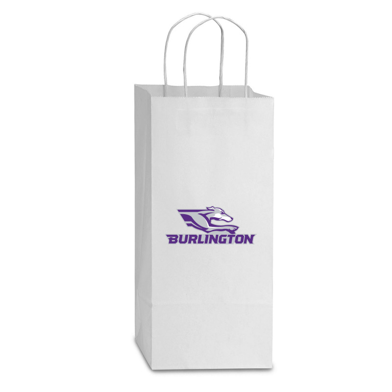 Burlington Community High School Double Wine Paper Bag - 6 1/2 X 3 1/2 X 12 3/8 | Artistshot