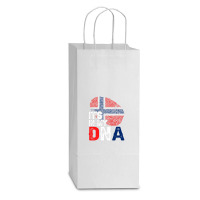 It's In My Dna Norway Flag Fingerprint Patriotic Premium Double Wine Paper Bag - 6 1/2 X 3 1/2 X 12 3/8 | Artistshot