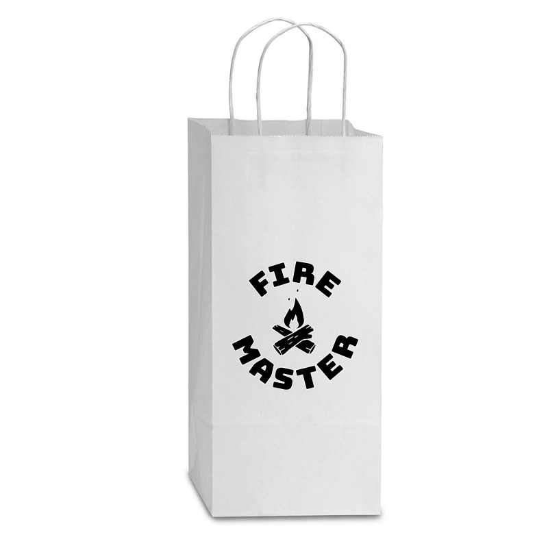 Gone Camping Fire Master Campfire Double Wine Paper Bag - 6 1/2 X 3 1/2 X 12 3/8 | Artistshot