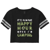 Always Happy Hour When Camping Scorecard Crop Tee | Artistshot