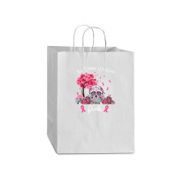 In October We Wear Pink Sugar Skull Moon Breast Cancer Mart Paper Bag -13 X 7 X 17 | Artistshot