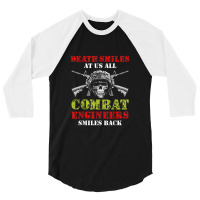 Combat Engineer Smiles Usa Military Sapper 2 3/4 Sleeve Shirt | Artistshot