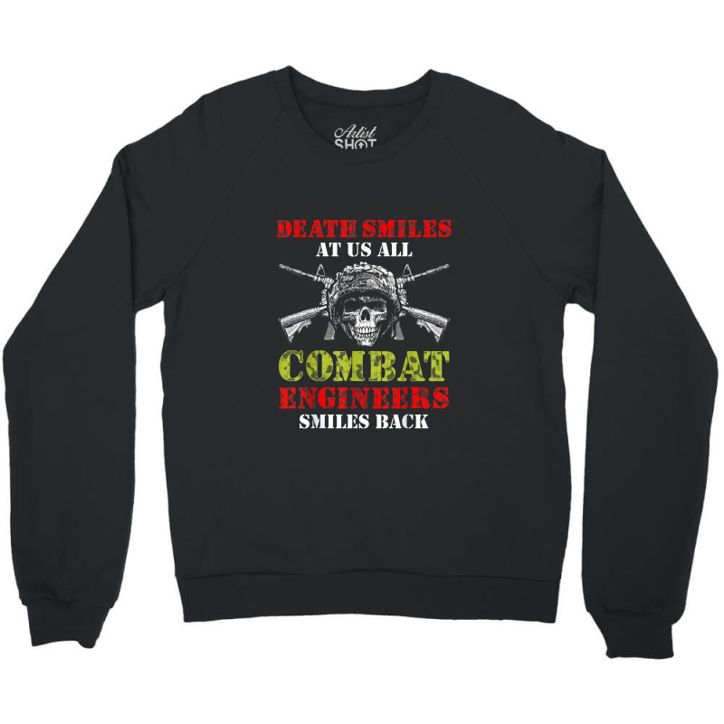 Combat Engineer Smiles Usa Military Sapper 2 Crewneck Sweatshirt by Tiktify | Artistshot