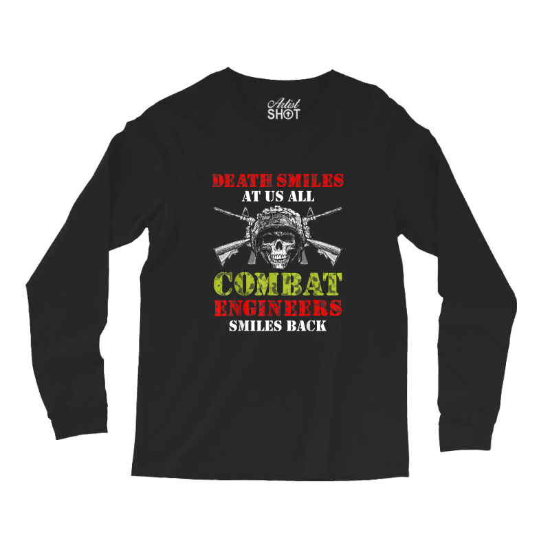 Combat Engineer Smiles Usa Military Sapper 2 Long Sleeve Shirts by Tiktify | Artistshot