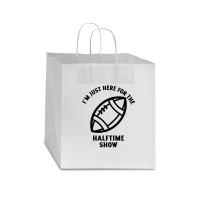 Im Just Here For The Halftime Show Star Paper Bag - 13 X 7 X 13 | Artistshot