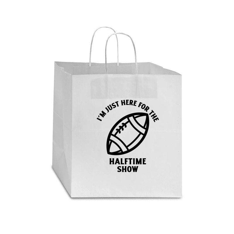 Im Just Here For The Halftime Show Star Paper Bag - 13 X 7 X 13 | Artistshot