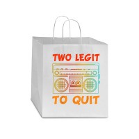 Two Legit To Quit Funny Hip Hop Theme 2nd Birthday Costume Star Paper Bag - 13 X 7 X 13 | Artistshot