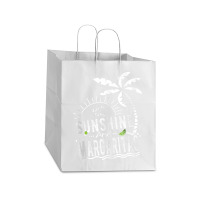 Sunshine And Margaritas Summer Vacation Take Out Paper Bag - 14 X 10 X 15 1/2 | Artistshot